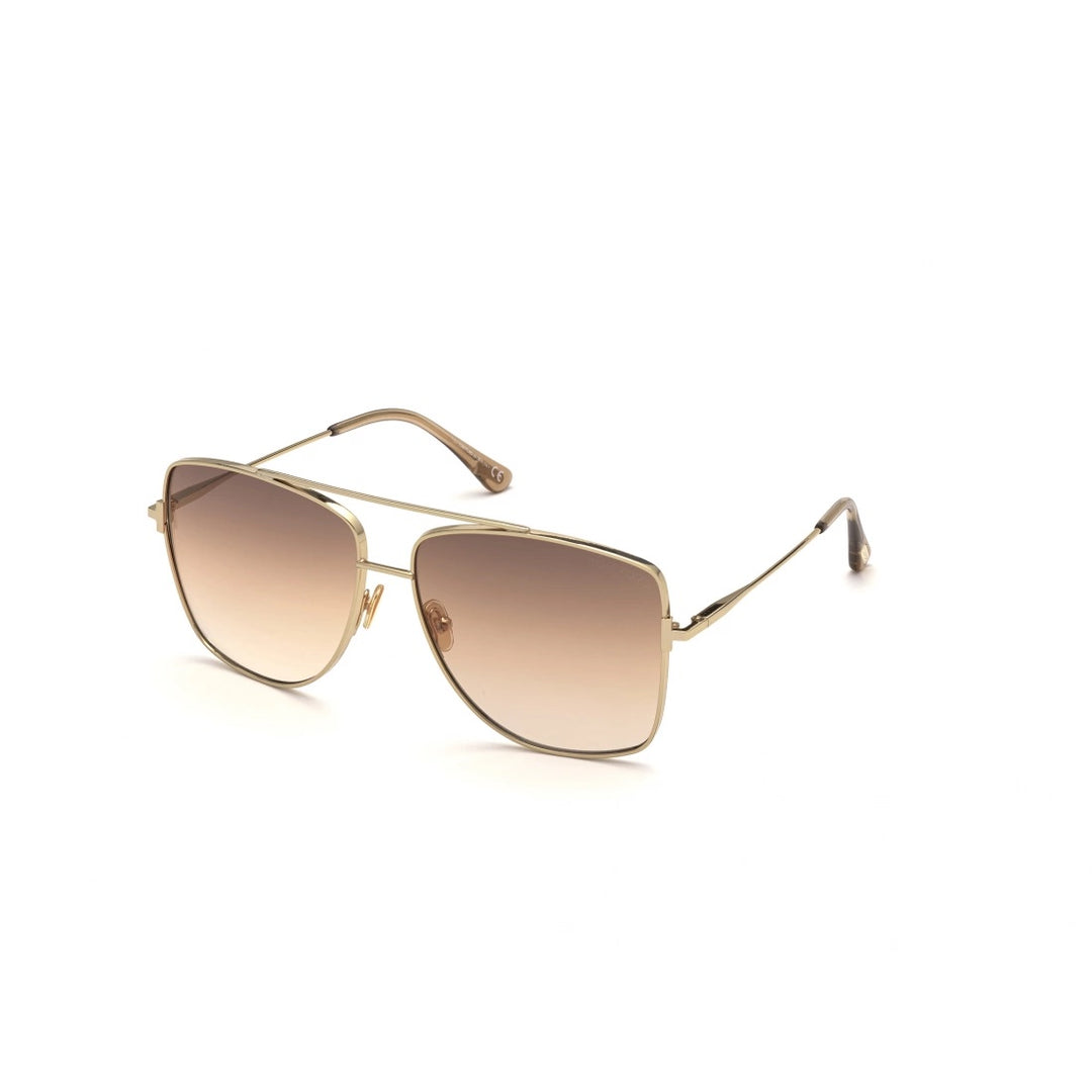 TOM FORD FT 0838 REGGIE 28F SHINY ROSE GOLD | GRADIENT BROWN SUNGLASSES