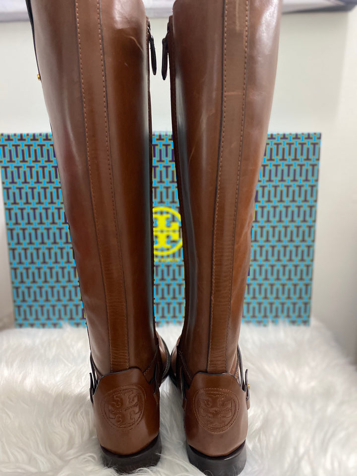 TORY BURCH COLTON LEATHER KNEE HIGH RIDING BOOTS