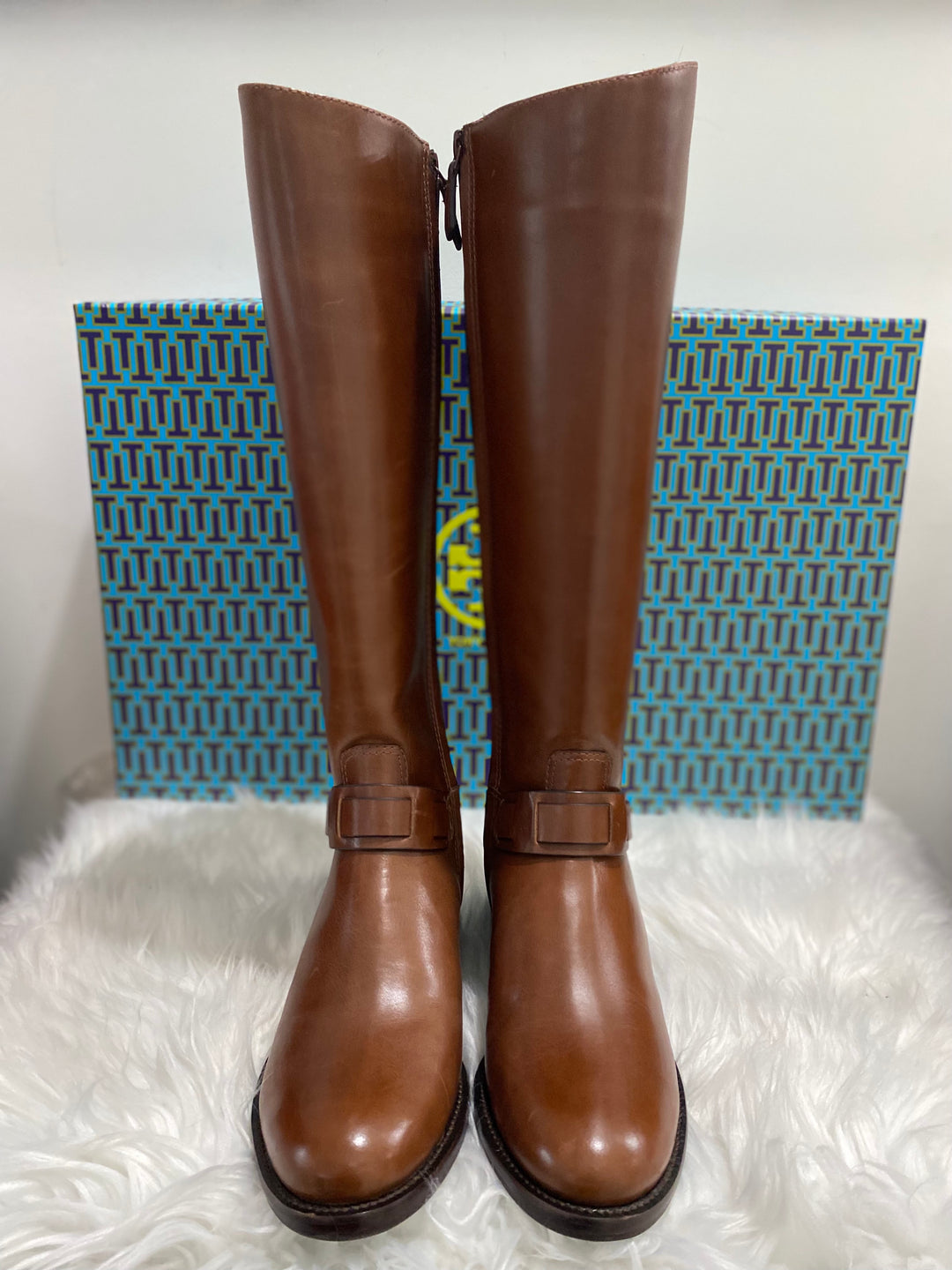TORY BURCH COLTON LEATHER KNEE HIGH RIDING BOOTS
