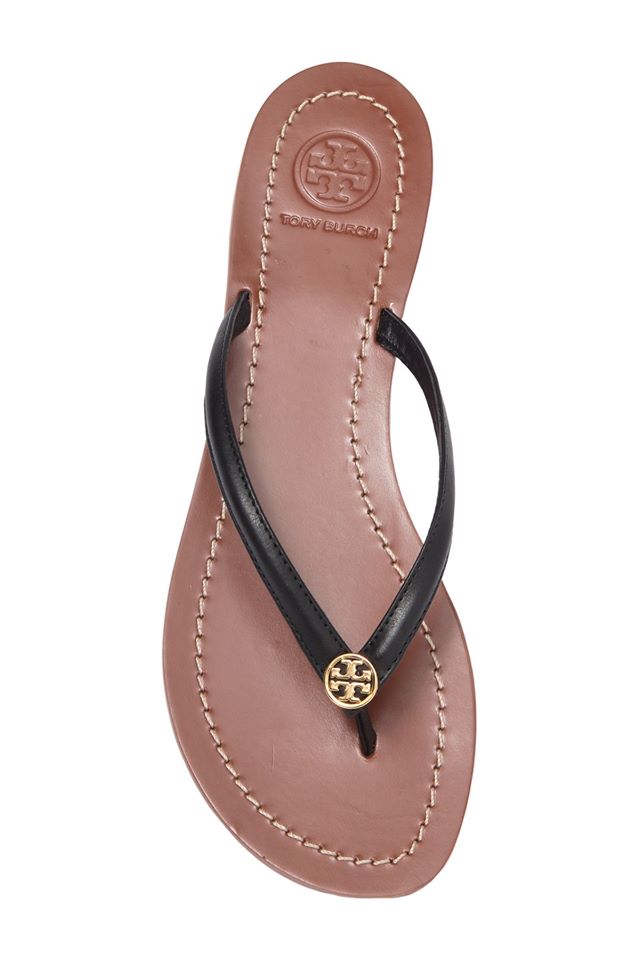 Tory Burch Terra Thong Flat Leather Sandals