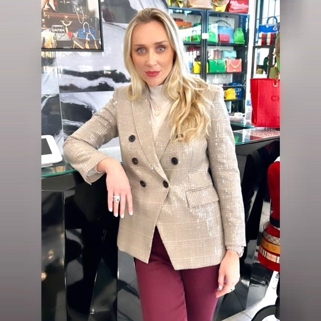 VERONICA BEARD MILLER SEQUINED DICKEY JACKET