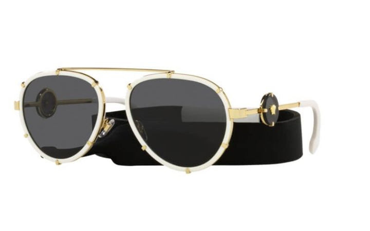 VERSACE VE2232 147187 UNISEX AVIATOR SUNGLASSES
