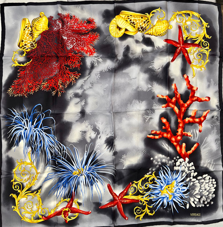 VERSACE Trésor DE LA MER SEA PRINT SILK SCARF