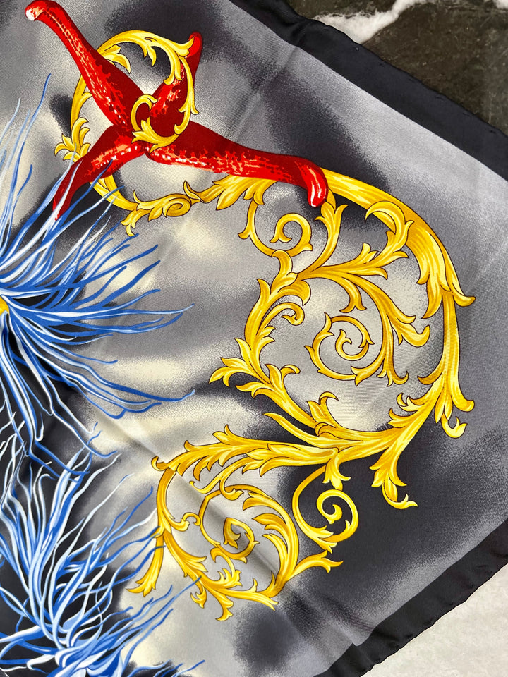 VERSACE Trésor DE LA MER SEA PRINT SILK SCARF
