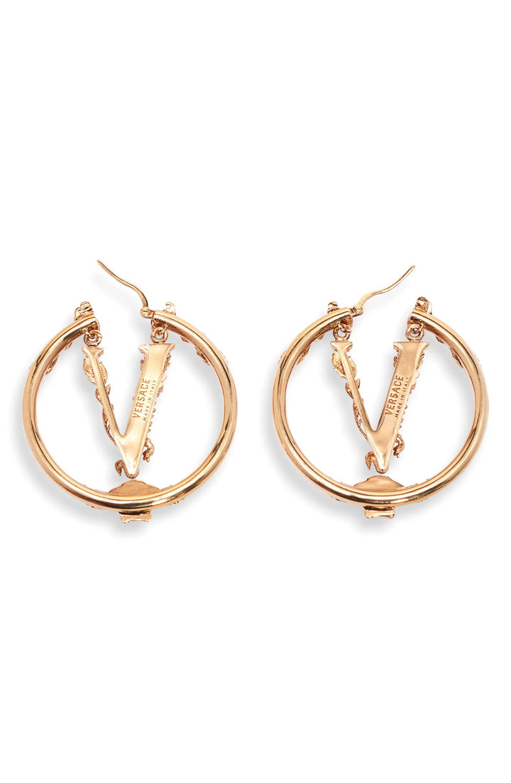 VERSACE VIRTUS HOOP EARRINGS