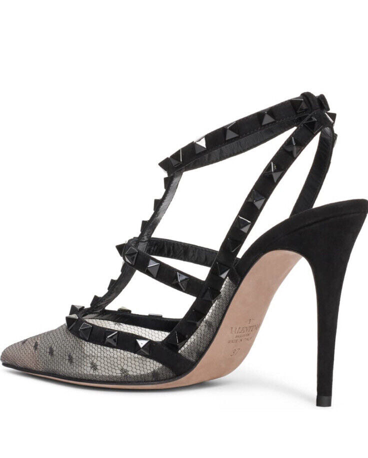 VALENTINO GARAVANI ROCKSTUD CAGED POINTED TOE PUMPS