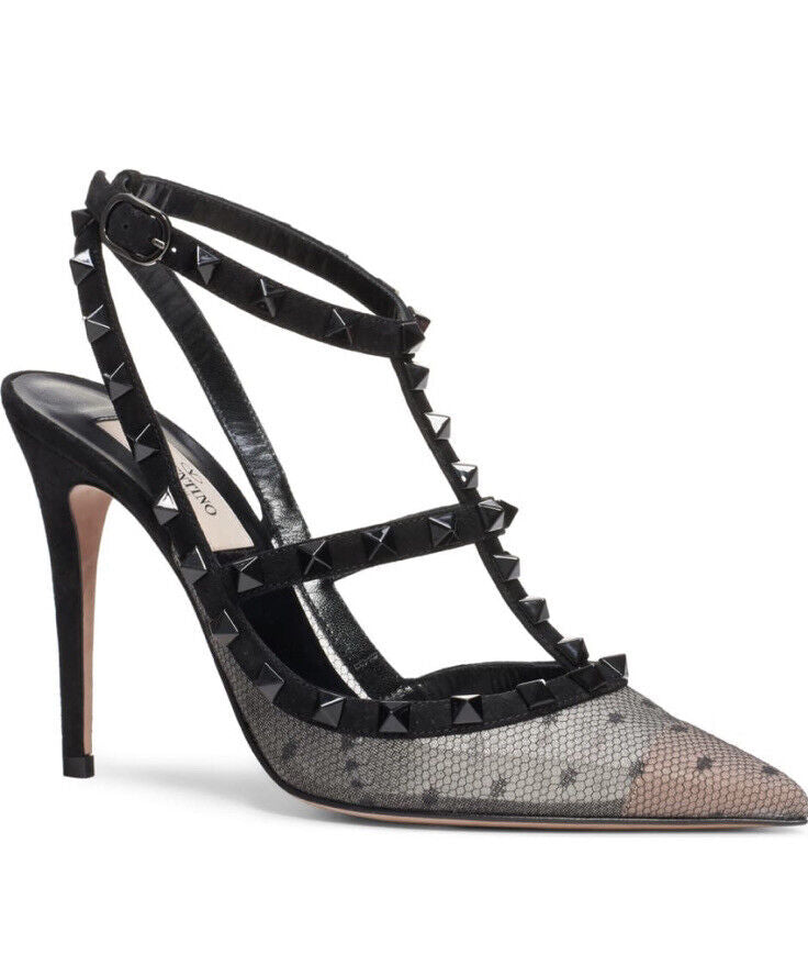 VALENTINO GARAVANI ROCKSTUD CAGED POINTED TOE PUMPS