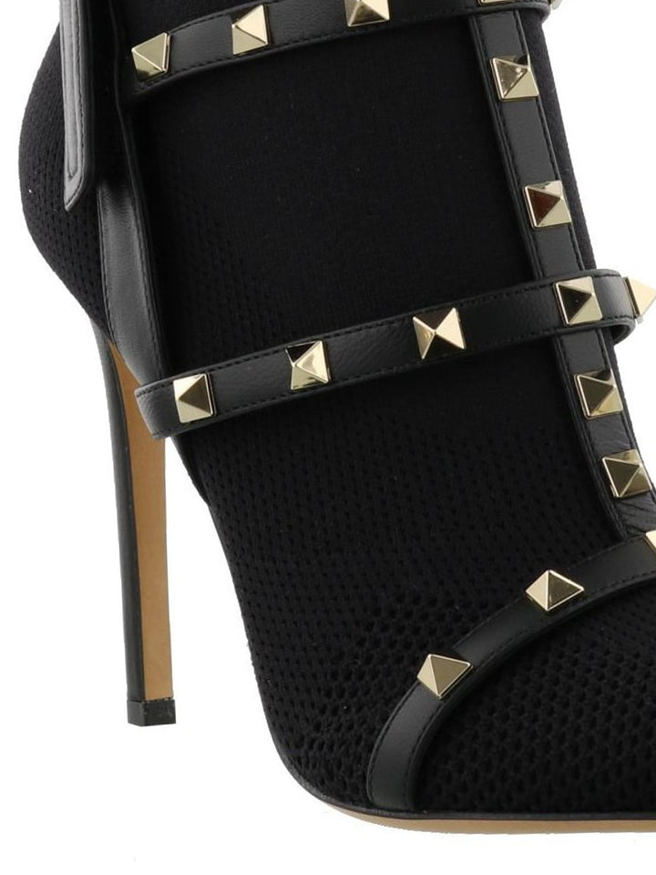 VALENTINO GARAVANI ROCKSTUD STRETCH KNITTED BOOTS
