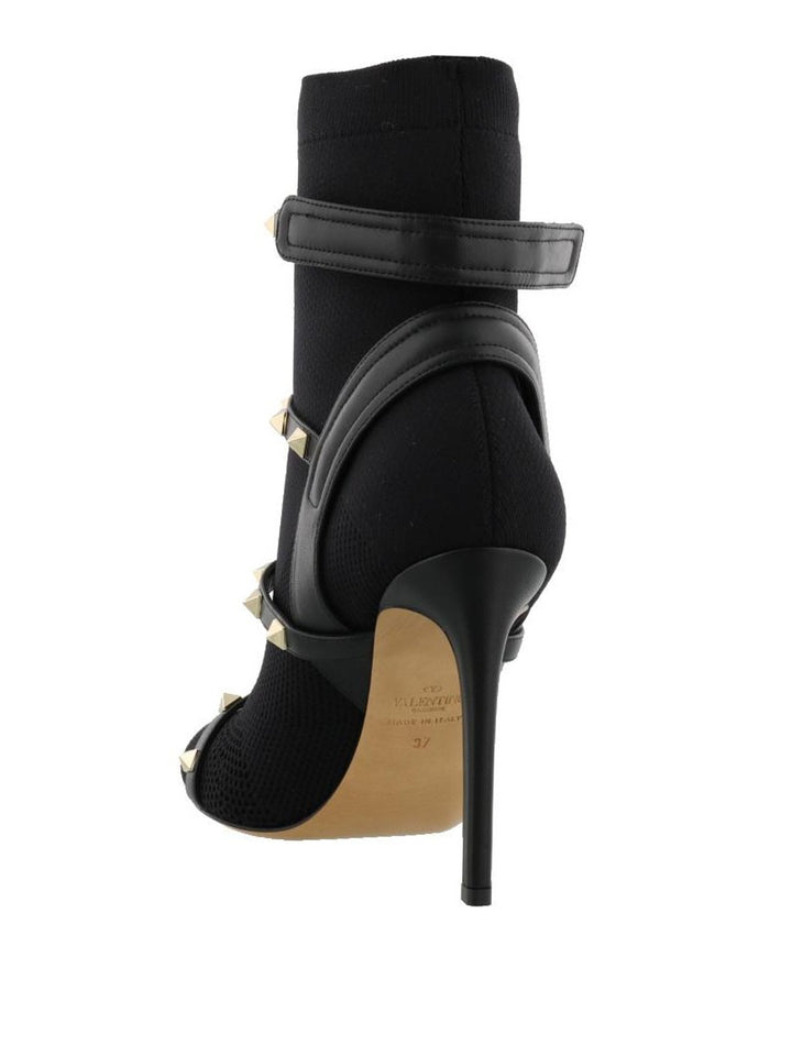 VALENTINO GARAVANI ROCKSTUD STRETCH KNITTED BOOTS