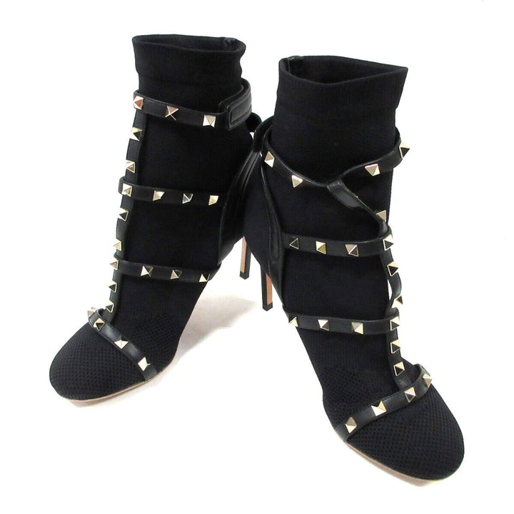 VALENTINO GARAVANI ROCKSTUD STRETCH KNITTED BOOTS