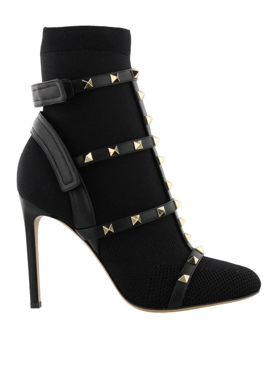 VALENTINO GARAVANI ROCKSTUD STRETCH KNITTED BOOTS