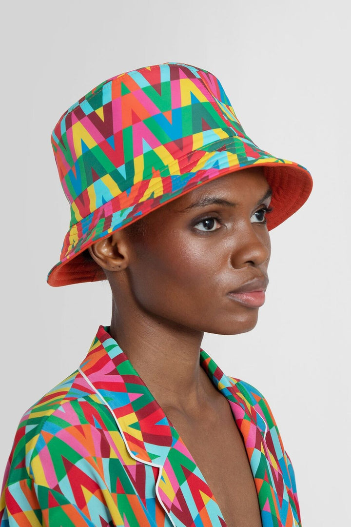 VALENTINO GARAVANI REVERSIBLE MULTICOLOR OPTICAL BUCKET HAT