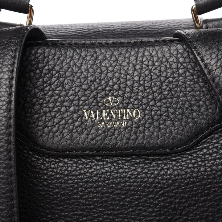 VALENTINO Pebbled Calfskin Rockstud Drawstring Backpack