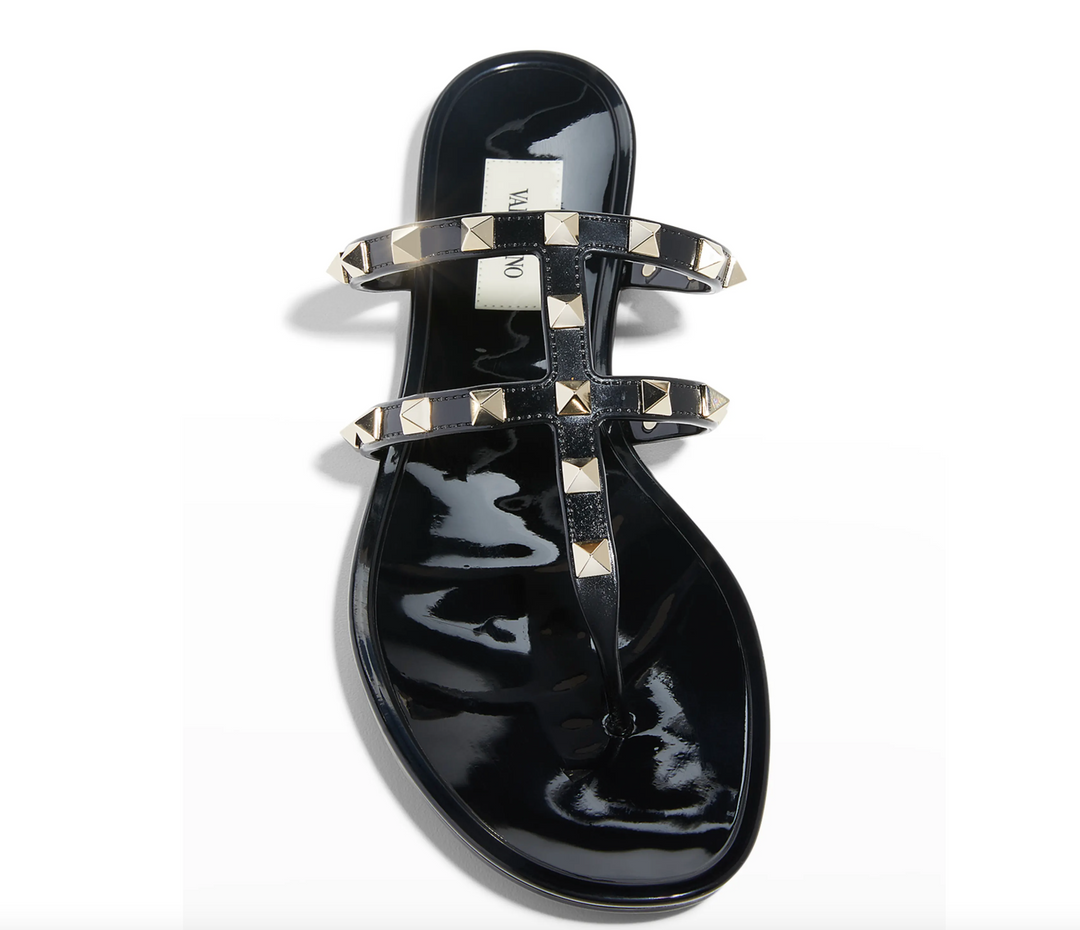 Valentino Garavani Rockstud PVC Thong Sandals
