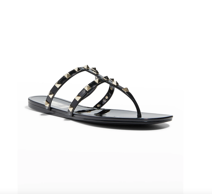 Valentino Garavani Rockstud PVC Thong Sandals