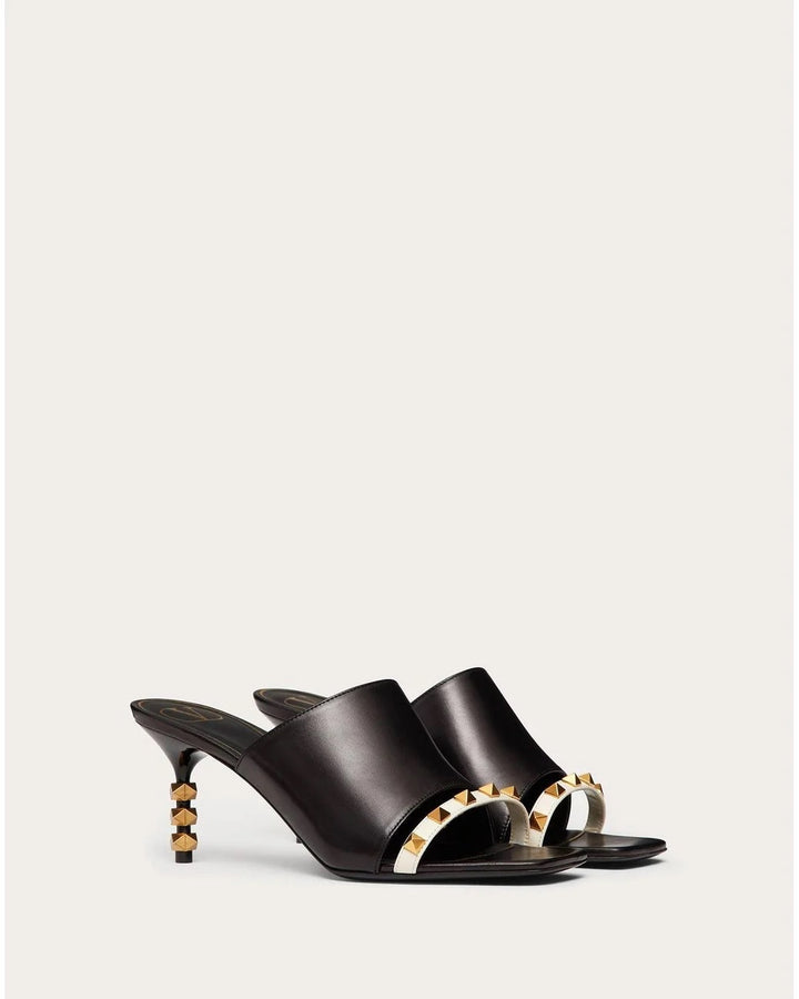 VALENTINO GARAVANI ROCKSTUD TOWER-HEEL MULES