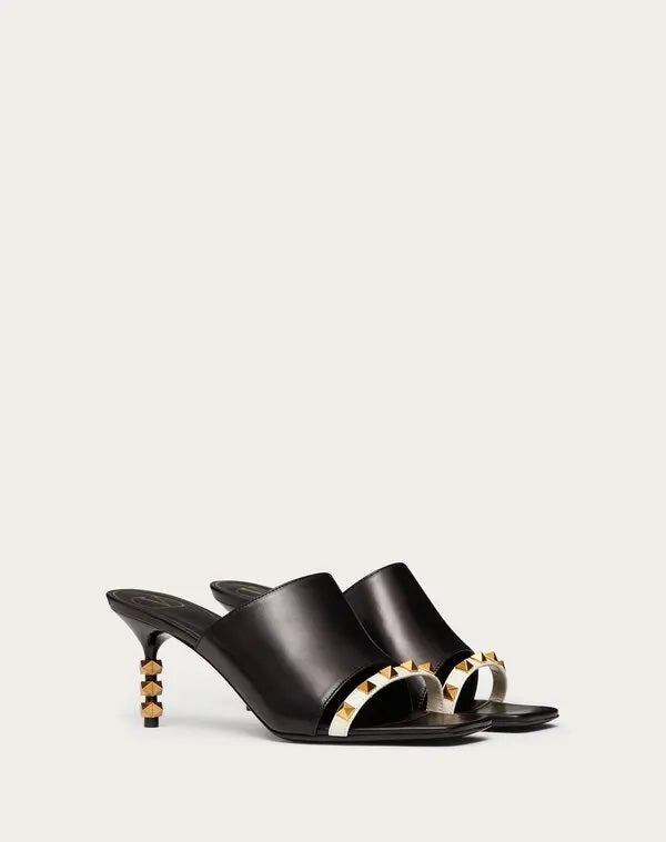 VALENTINO GARAVANI ROCKSTUD TOWER-HEEL MULES