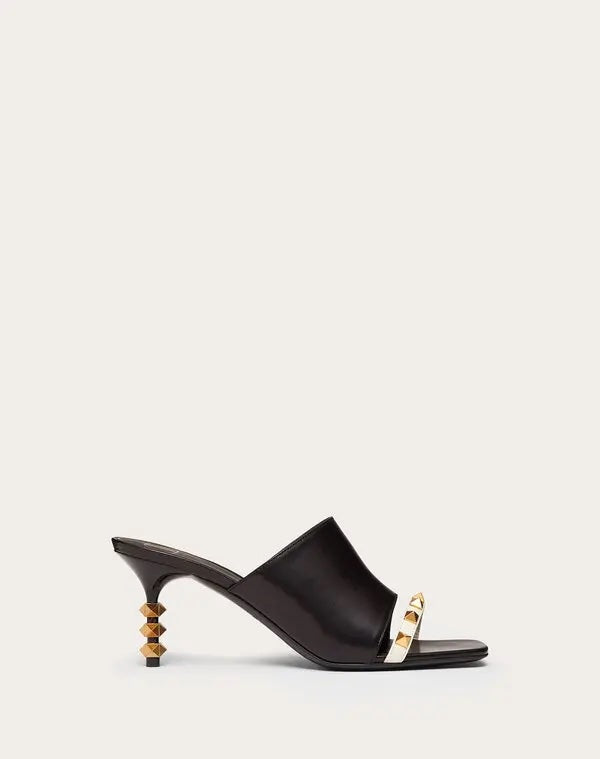 VALENTINO GARAVANI ROCKSTUD TOWER-HEEL MULES