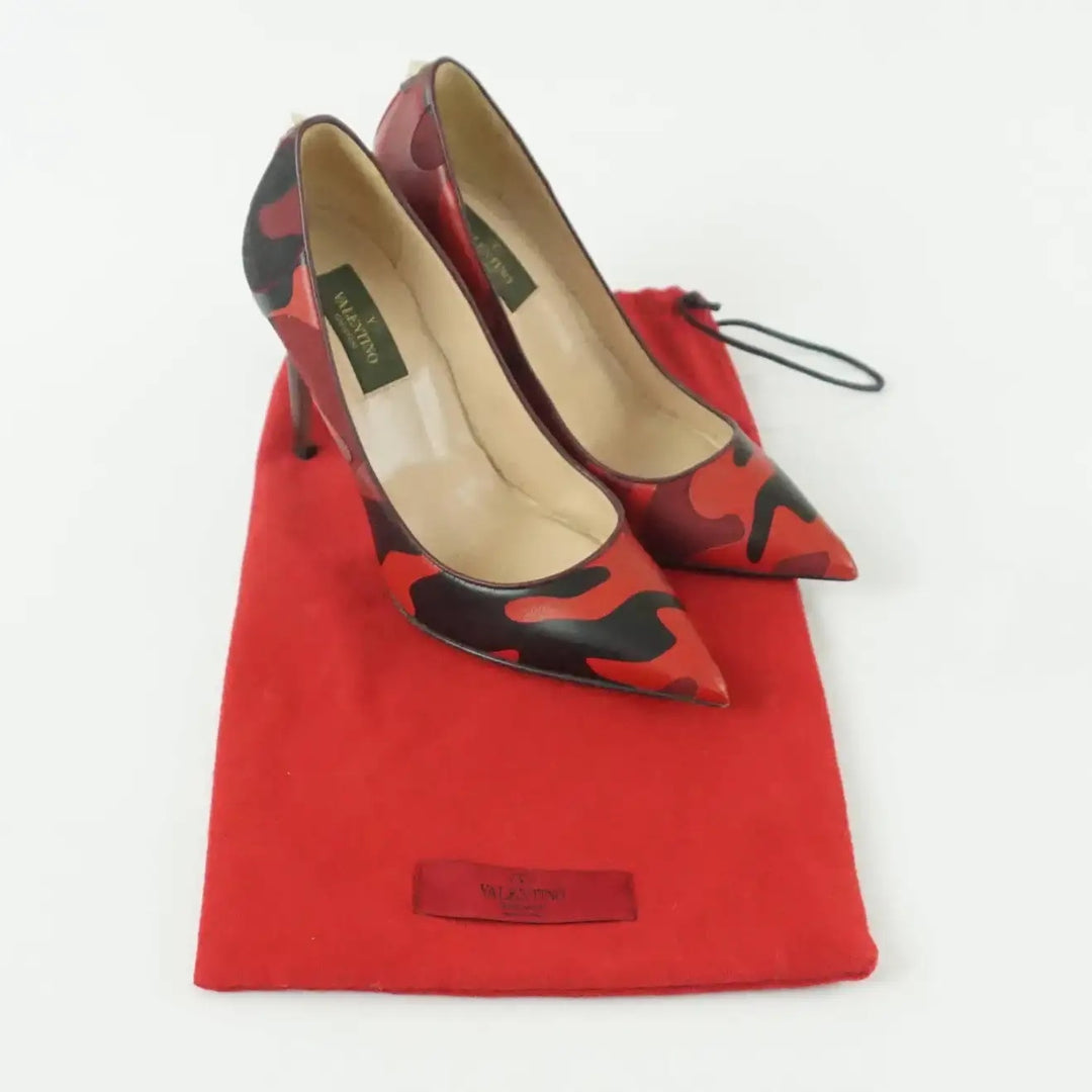 VALENTINO CAMOUFLAGE LEATHER PUMPS