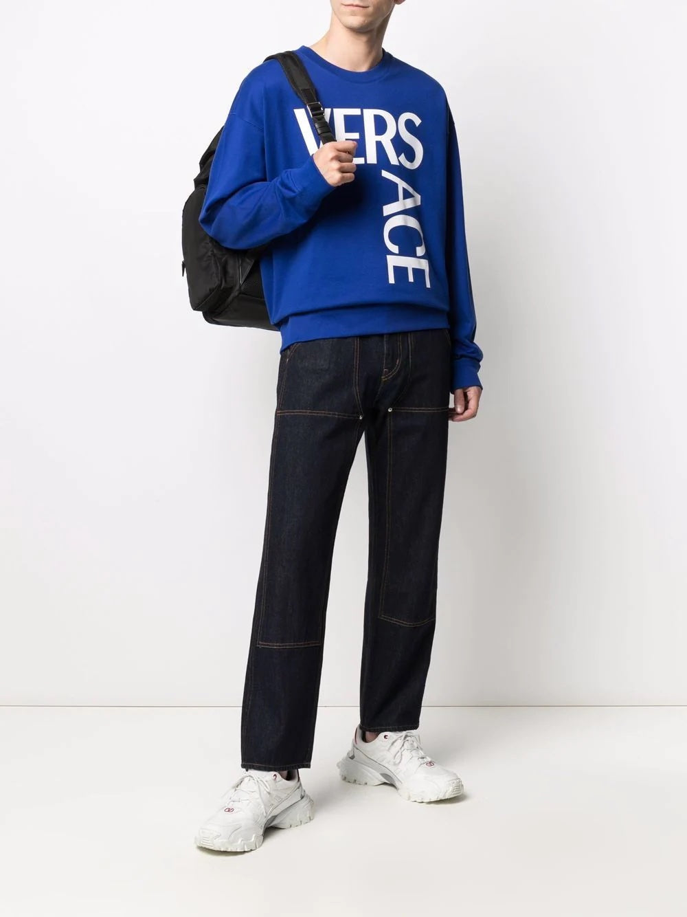 VERSACE MAXI LOGO CREWNECK SWEATSHIRT – Caroline 