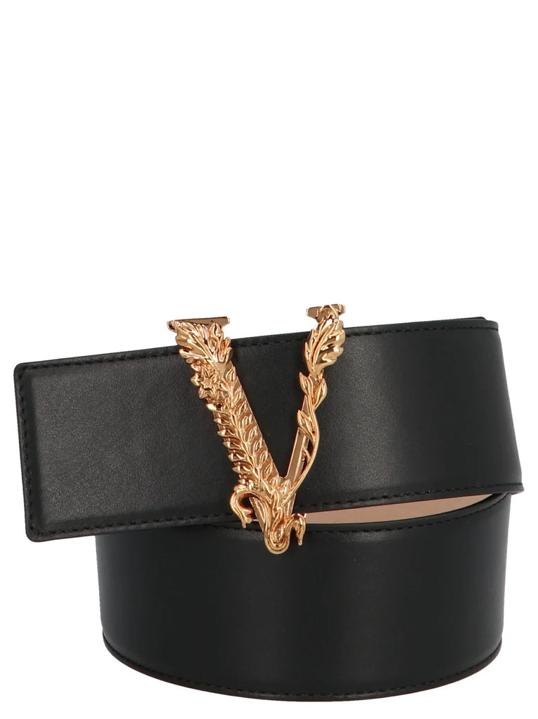 VERSACE VIRTUS LEATHER BUCKLE BELT – Caroline display picture 1