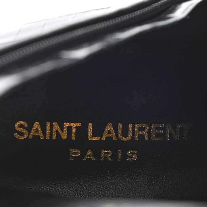 YSL CROC EMBOSSED LEATHER JANE 90 BOOTIES