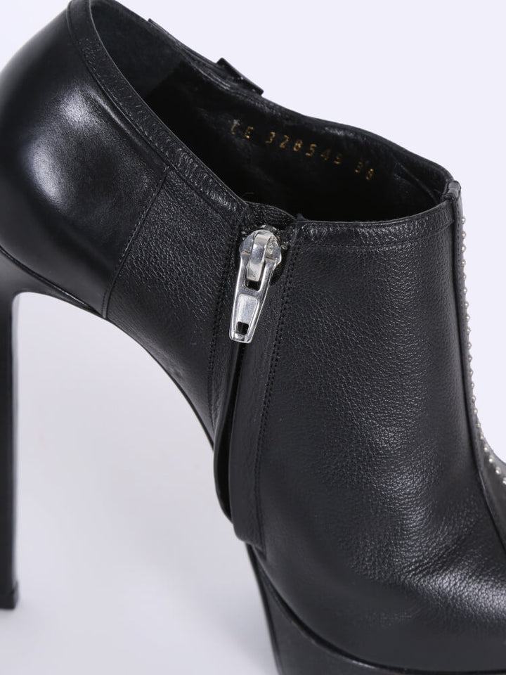 SAINT LAURENT JANIS MICRO STUDDED ANKLE BOOT