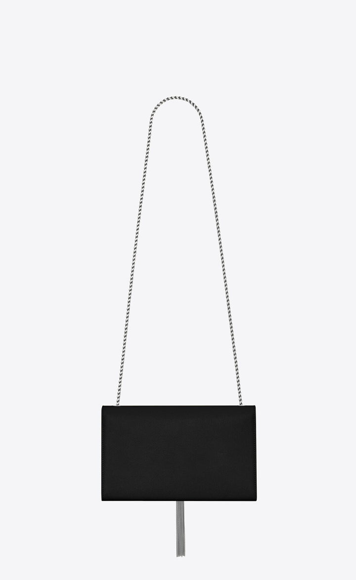 YSL KATE MEDIUM CHAIN BAG WITH TASSEL IN GRAIN DE POUDRE EMBOSSED LEATHER