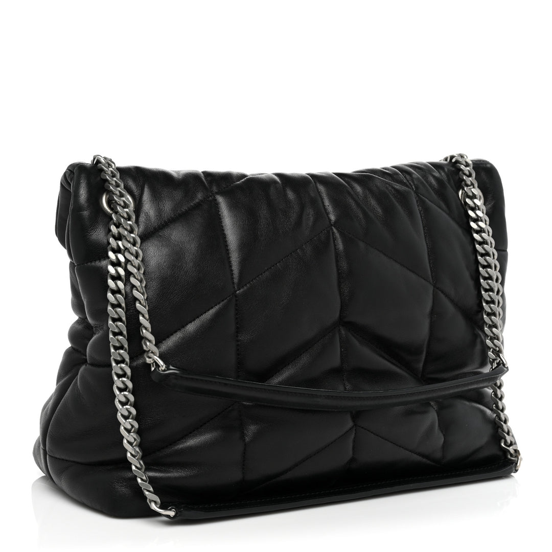 YSL PUFFER LOULOU MEDIUM CHAIN BAG IN QUILTED LAMBSKIN