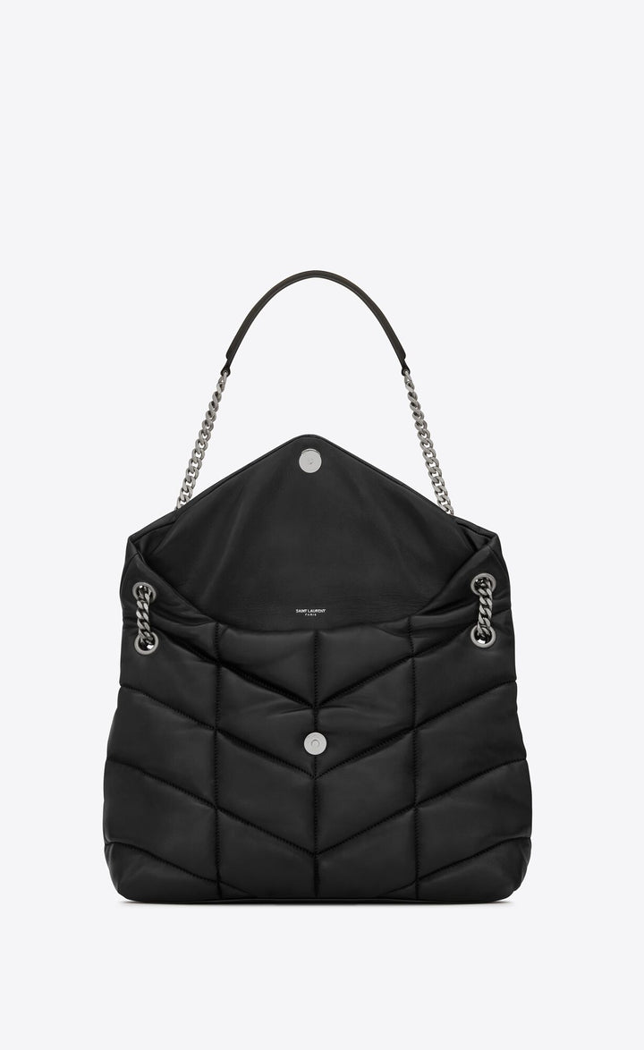 YSL PUFFER LOULOU MEDIUM CHAIN BAG IN QUILTED LAMBSKIN
