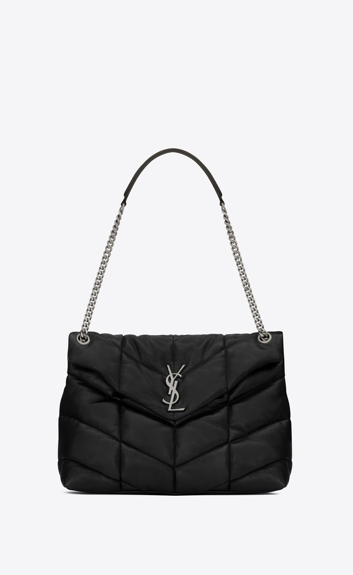 YSL PUFFER LOULOU MEDIUM CHAIN BAG IN QUILTED LAMBSKIN
