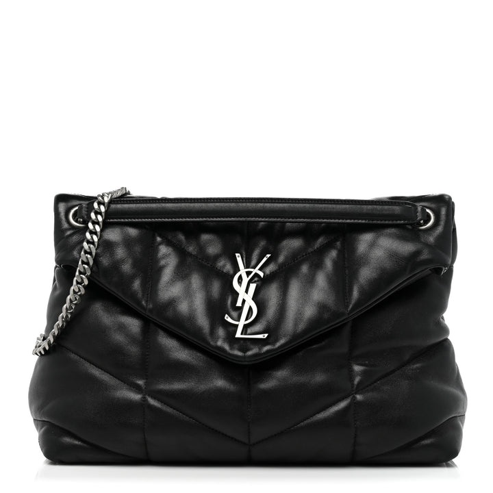YSL PUFFER LOULOU MEDIUM CHAIN BAG IN QUILTED LAMBSKIN