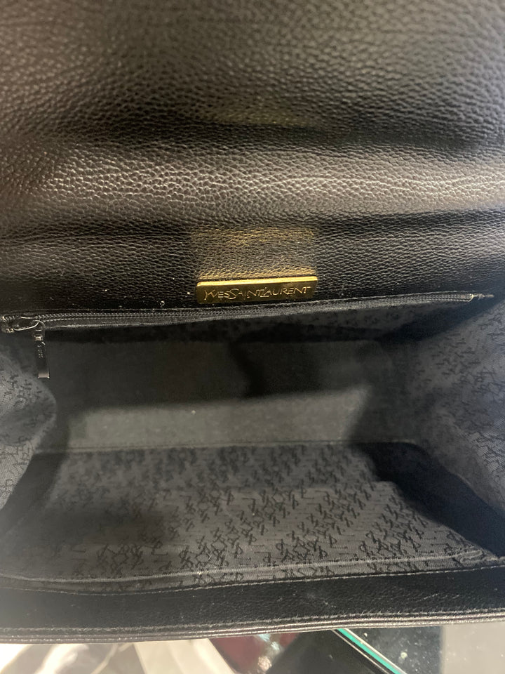 YSL TOP HANDLE LEATHER KELLY SATCHEL