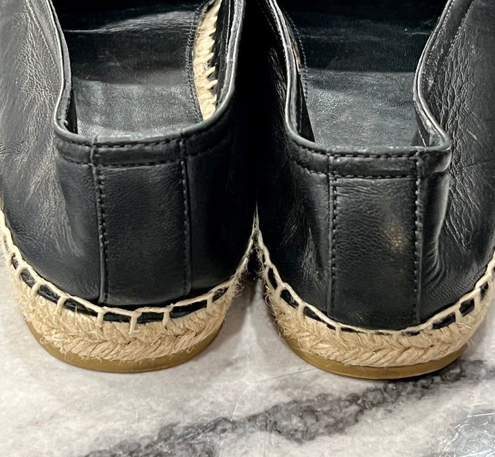 YSL LOGO ESPADRILLE FLAT SHOES