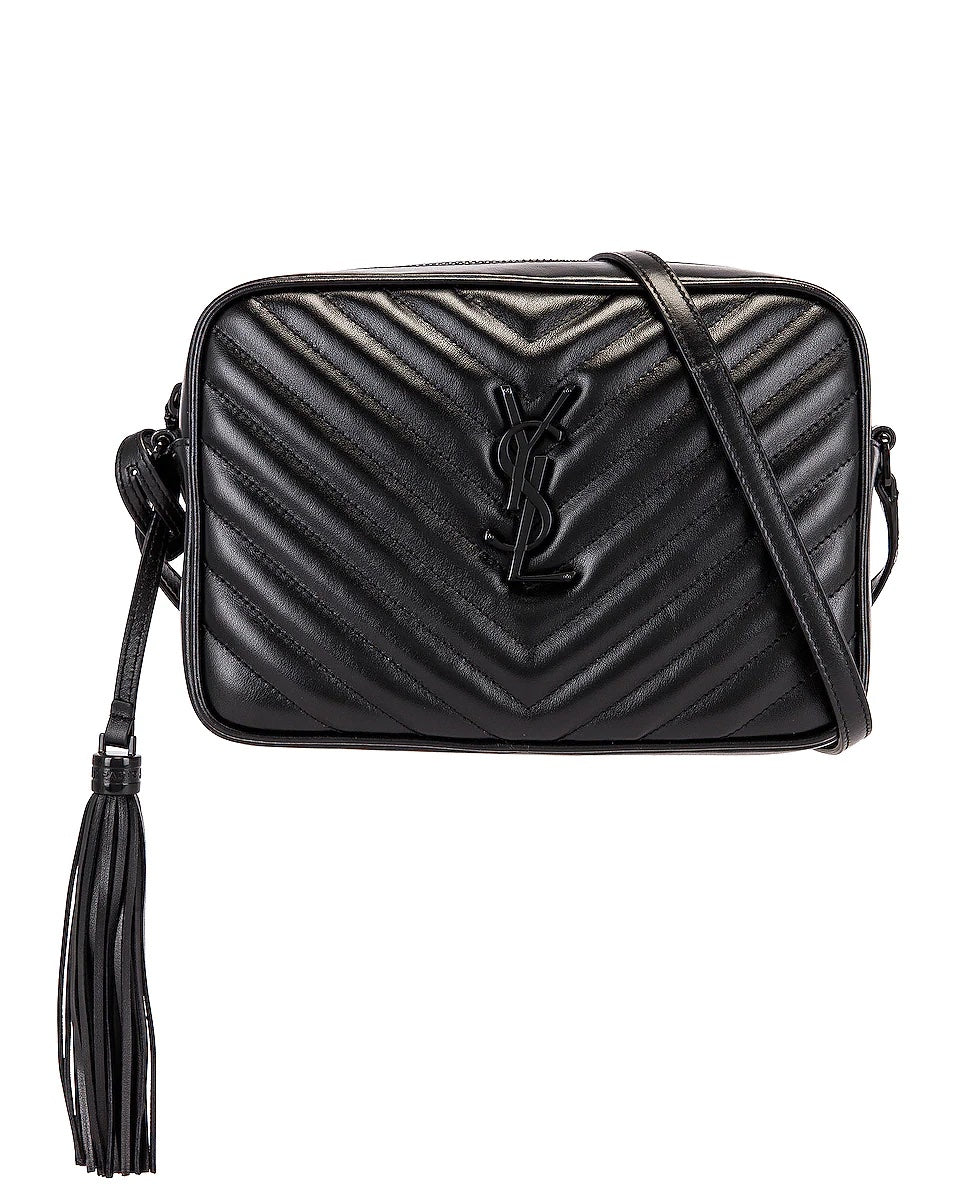 YSL LOU QUILTED CALFSKIN LEATHER SMALL CAMERA BAG