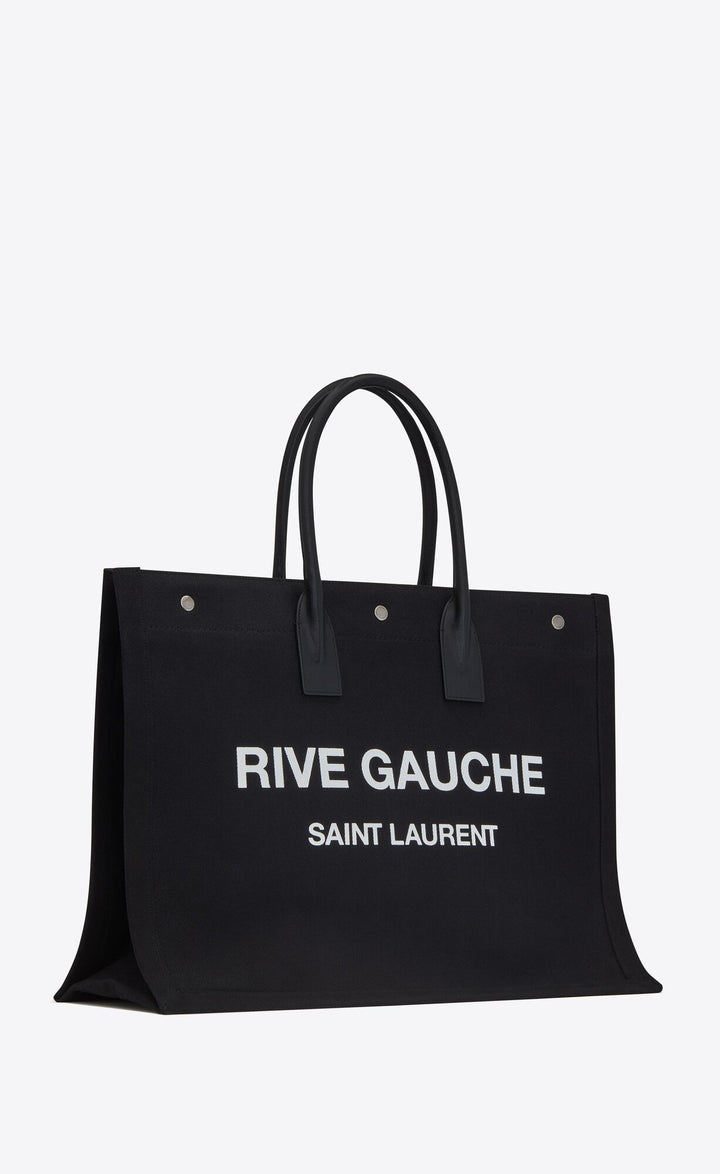 SAINT LAURENT RIVE GAUCHE LARGE TOTE BAG NOIR