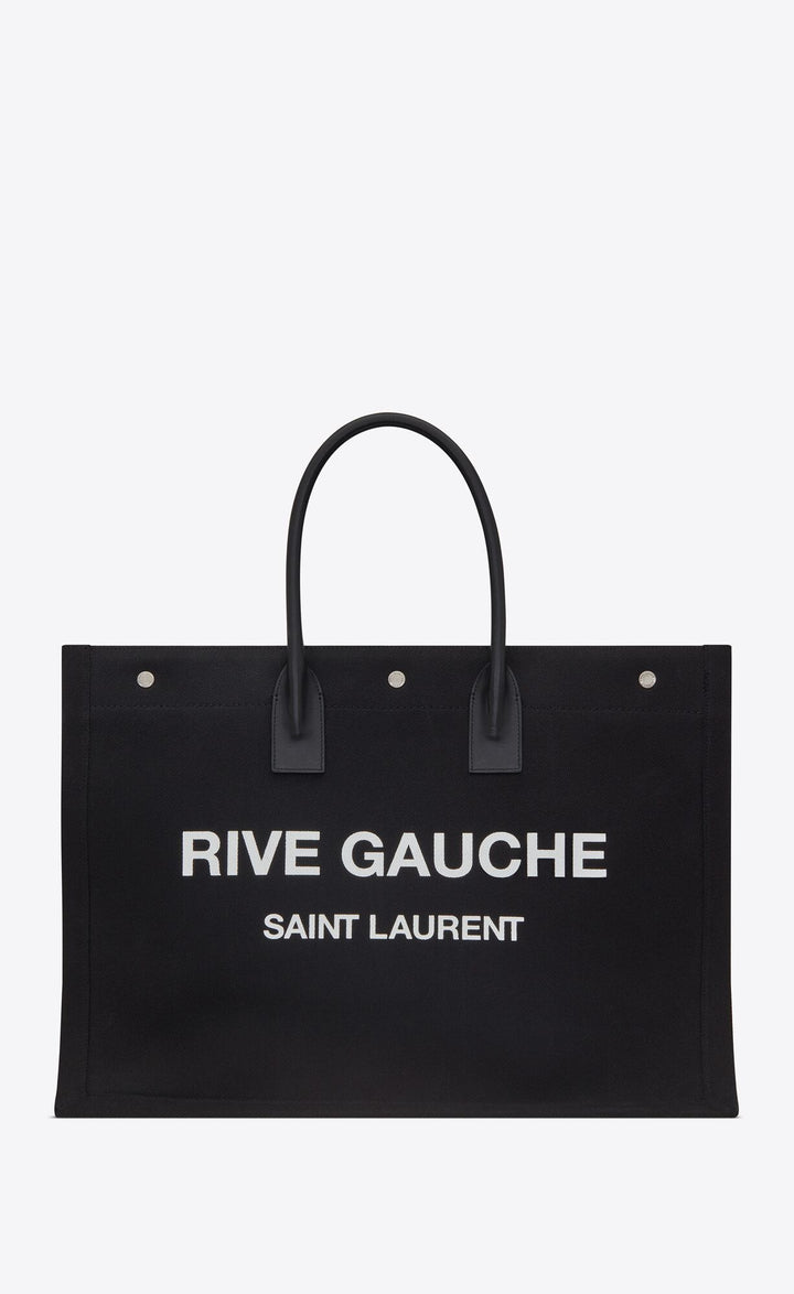 SAINT LAURENT RIVE GAUCHE LARGE TOTE BAG NOIR