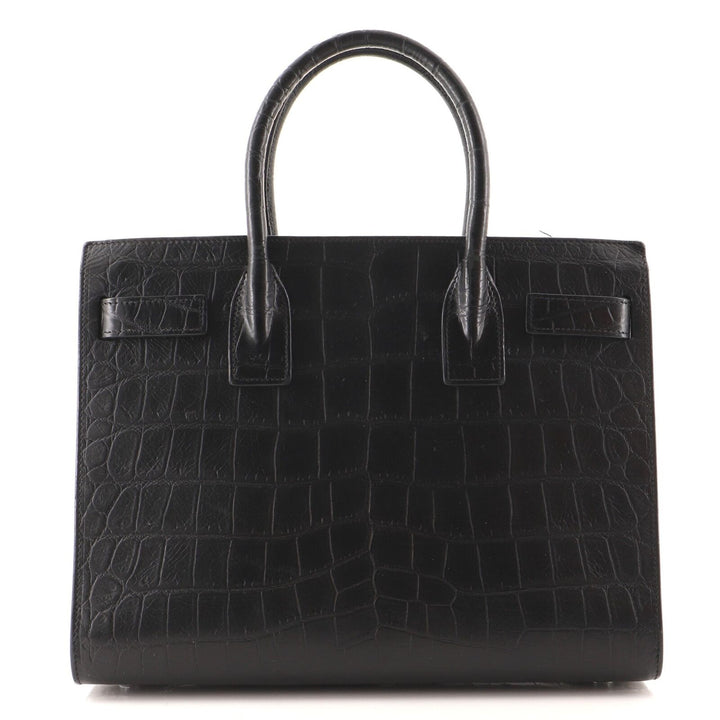 YSL SAC DE JOUR CROCODILE-EMBOSSED HANDBAG