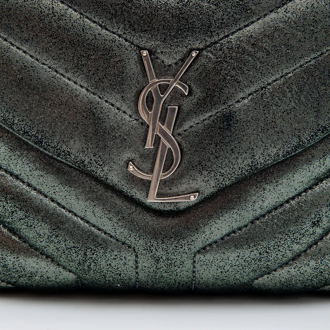YSL MONOGRAM METALLIC CALFSKIN LOULOU BAG