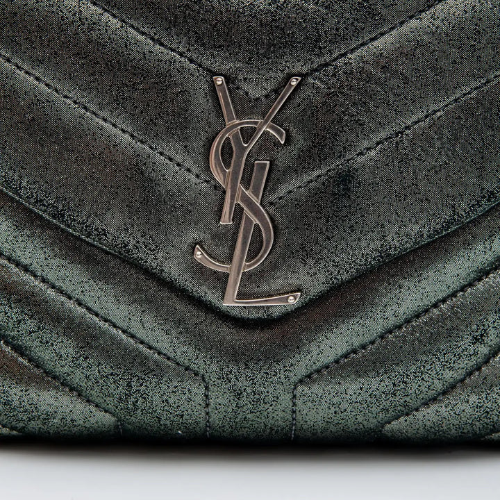YSL MONOGRAM METALLIC CALFSKIN LOULOU BAG