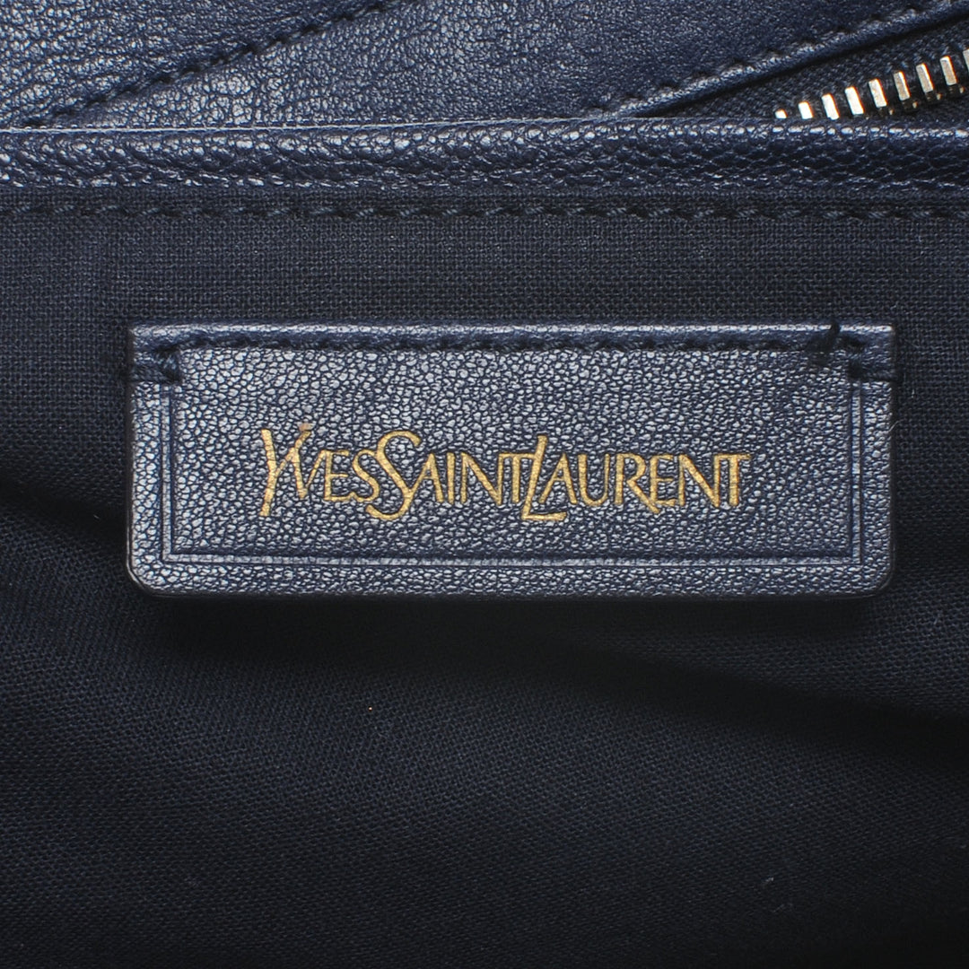 YSL LEATHER MEDIUM Y CABAS CHYC TOTE BAG