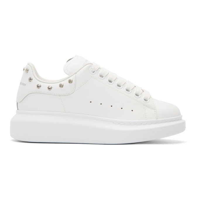 Alexander Mcqueen White Studded Oversized Sneakers