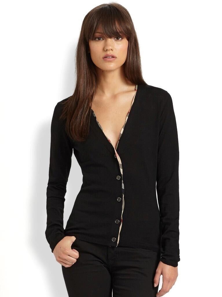 BURBERRY NOVA CHECK TRIM BRIT CARDIGAN – Caroline's Fashion Luxuries