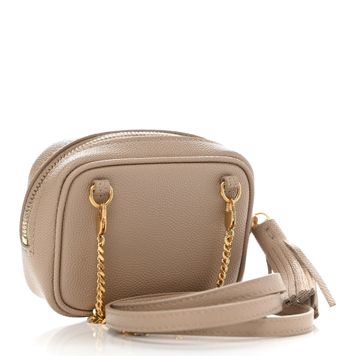 SAINT LAURENT GRAIN DE POUDRE MATELASSE BABY LOU CAMERA BAG