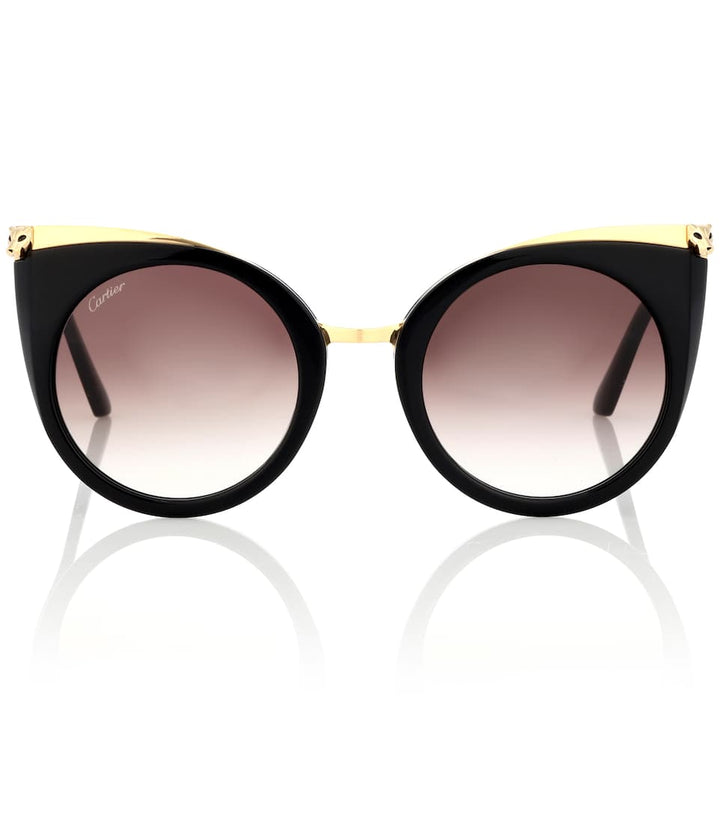 Cartier - Cat Eye - Acetate Combined Black Gold - Panthère de Cartier - Sunglasses
