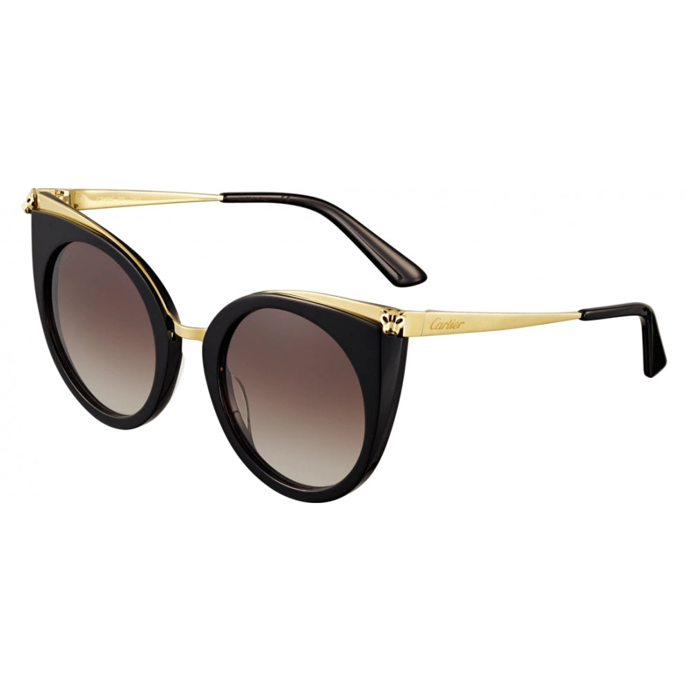 Cartier - Cat Eye - Acetate Combined Black Gold - Panthère de Cartier - Sunglasses