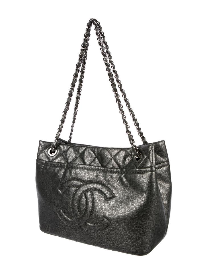 Chanel Silver/Pewter Quilted Timeless Chain Around Grand Shopping