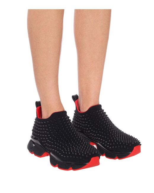 Christian Louboutin Spike Sock Flat Sneakers