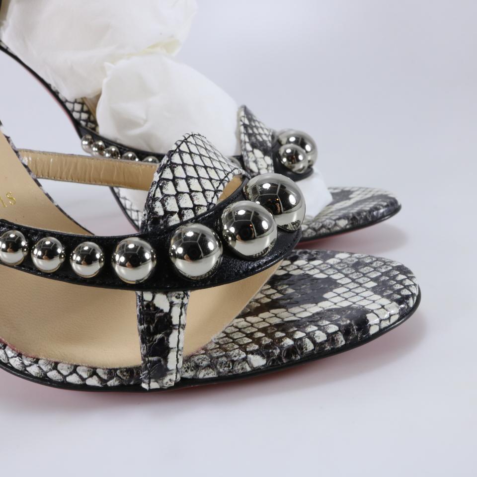 CHRISTIAN LOUBOUTIN GALERIA LEATHER &amp; SNAKESKIN SANDALS