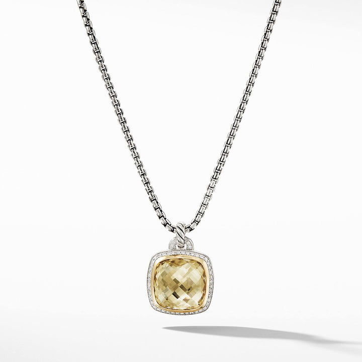 David Yurman Lemon Citrine Diamond Albion Necklace